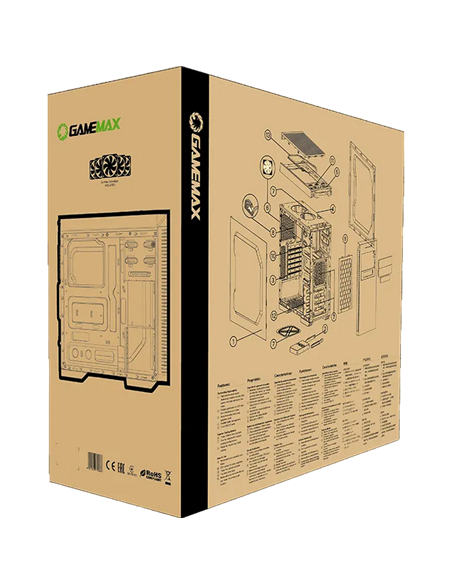 Компьютерный корпус Gamemax Dark Silent, Midi-Tower, Без блока питания, Чёрный Компьютерный корпус Gamemax Dark Silent, Midi-Tower, Без блока питания, Чёрный
