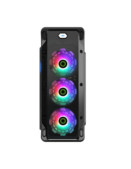 Carcasă PC Gamemax StarLight FRGB, Midi-Tower, Fără PSU, Negru