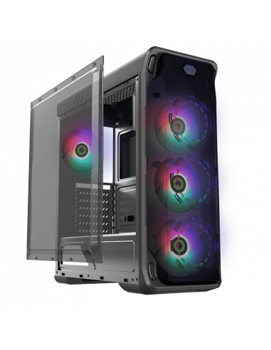 Компьютерный корпус Gamemax StarLight FRGB, Midi-Tower, Без блока питания, Чёрный