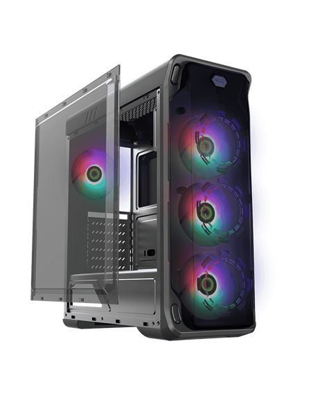 Компьютерный корпус Gamemax StarLight FRGB, Midi-Tower, Без блока питания, Чёрный