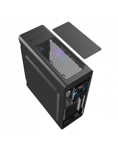 Carcasă PC Gamemax StarLight FRGB, Midi-Tower, Fără PSU, Negru
