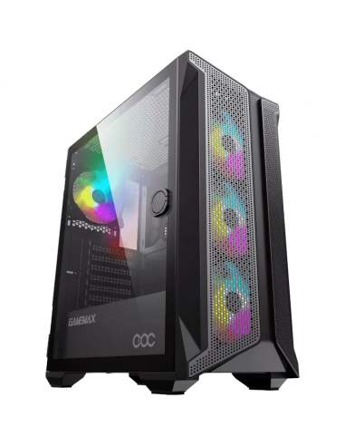 Компьютерный корпус Gamemax Brufen C1, Midi-Tower, Без блока питания, Чёрный