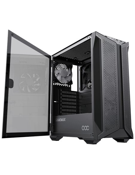 Компьютерный корпус Gamemax Brufen C1, Midi-Tower, Без блока питания, Чёрный Компьютерный корпус Gamemax Brufen C1, Midi-Tower, Без блока питания, Чёрный