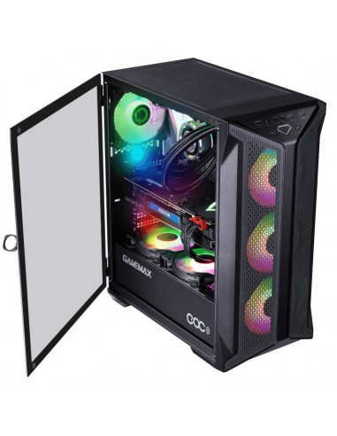 Компьютерный корпус Gamemax Brufen C1, Midi-Tower, Без блока питания, Чёрный