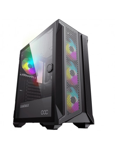 Carcasă PC Gamemax Brufen C1, Midi-Tower, Fără PSU, Negru