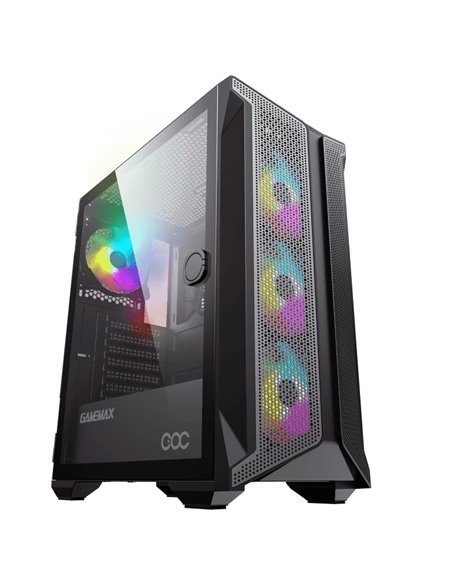 Carcasă PC Gamemax Brufen C1, Midi-Tower, Fără PSU, Negru