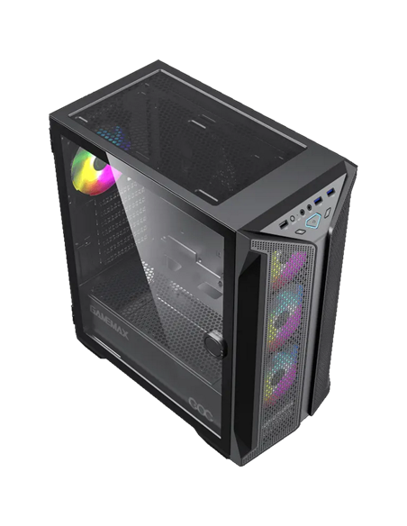 Компьютерный корпус Gamemax Brufen C1, Midi-Tower, Без блока питания, Чёрный Компьютерный корпус Gamemax Brufen C1, Midi-Tower, Без блока питания, Чёрный