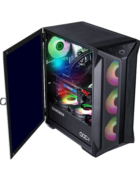 Компьютерный корпус Gamemax Brufen C1, Midi-Tower, Без блока питания, Чёрный Компьютерный корпус Gamemax Brufen C1, Midi-Tower, Без блока питания, Чёрный