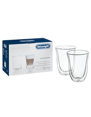 Набор стаканов DeLonghi DLSC312, 220 мл 2 шт, Прозрачный 