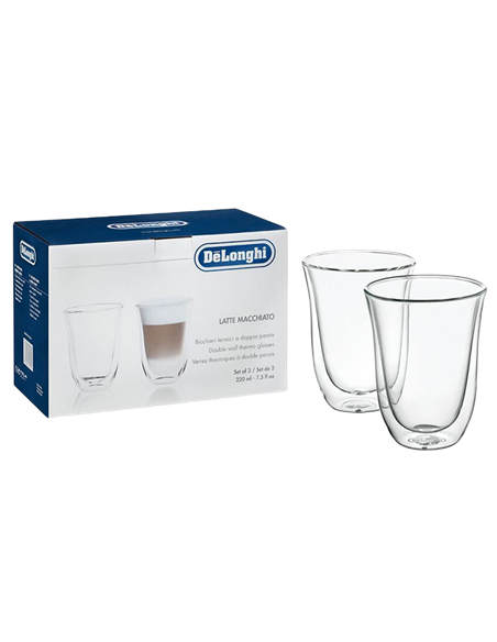 Набор стаканов DeLonghi DLSC312, 220 мл 2 шт, Прозрачный 