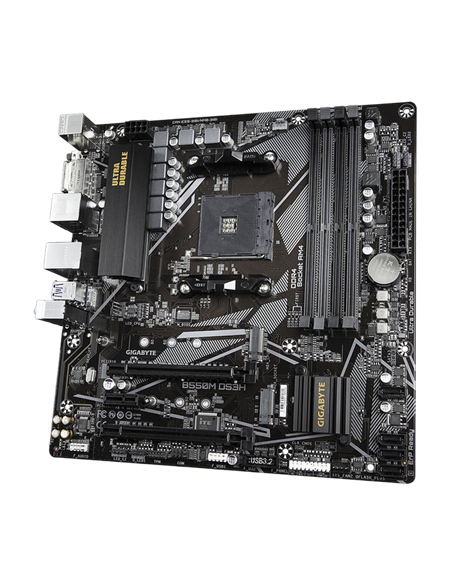 Placă de bază Gigabyte B550M DS3H, AM4, AMD B550, Micro-ATX