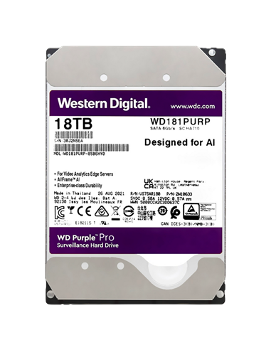 Unitate HDD Western Digital WD Purple, 3.5", 18 TB WD181PURP