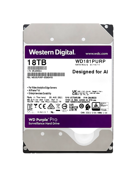 Unitate HDD Western Digital WD Purple, 3.5", 18 TB WD181PURP