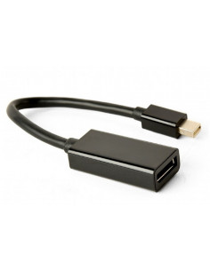 Видеоадаптер Cablexpert A-mDPM-DPF4K-01, MiniDP (M) - DisplayPort (F), 0,15м, Чёрный 2