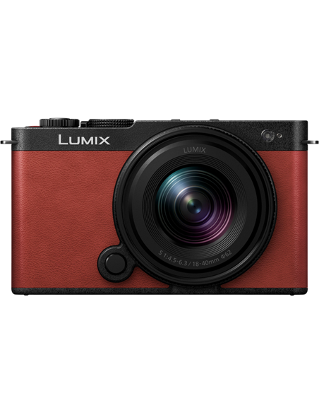 Aparat Foto Mirrorless Panasonic DC-S9NE-R & Lumix S 18-40mm f/4.5-6, Crimson Red