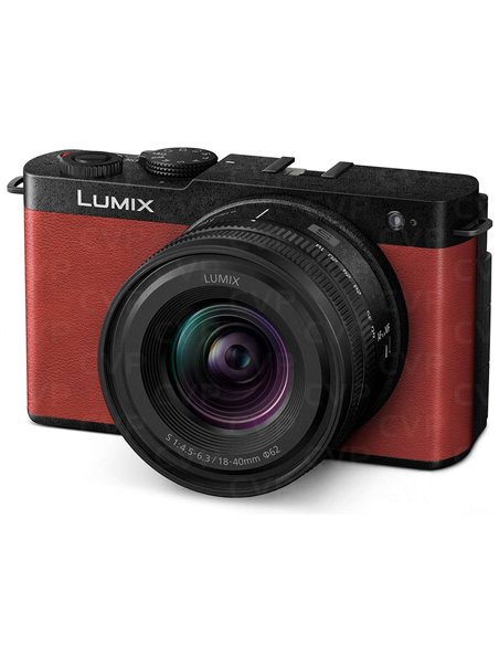 Aparat Foto Mirrorless Panasonic DC-S9NE-R & Lumix S 18-40mm f/4.5-6, Crimson Red