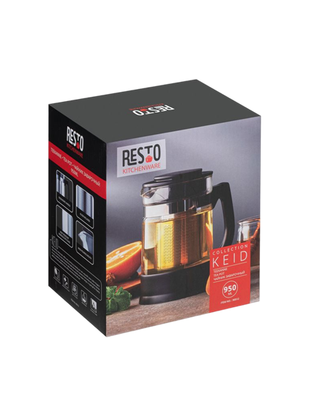 Ceainic cu infuzor RESTO 90512, 0,95L, Negru