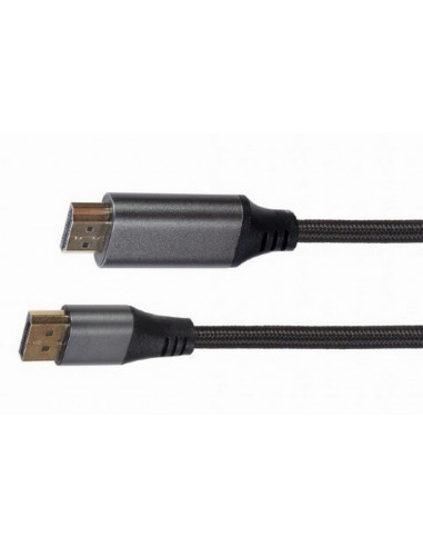 Видеокабель Cablexpert CC-DP-HDMI-4K-6, DisplayPort (M) - HDMI (M), 1,8м, Чёрный