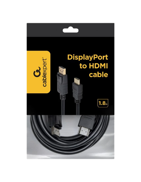 Cablu Video Cablexpert CC-DP-HDMI-6, DisplayPort (M) - HDMI (M), 1,8m, Negru