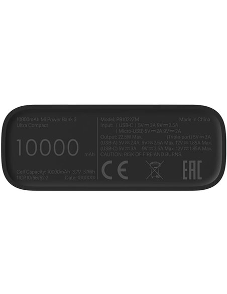Портативное зарядное устройство Xiaomi Power Bank 3, 10000мА·ч, Чёрный Портативное зарядное устройство Xiaomi Power Bank 3, 10000мА·ч, Чёрный