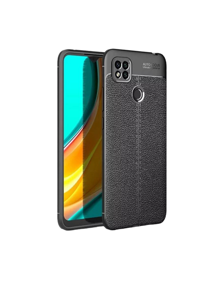 Husă Xcover RedMi 9C - Leather, Negru