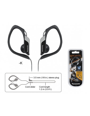 Наушники Panasonic RP-HS34E, Чёрный