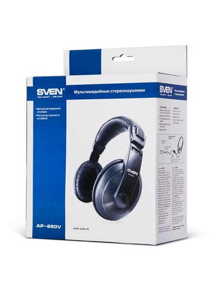 Наушники SVEN AP-860V, Чёрный Наушники SVEN AP-860V, Чёрный