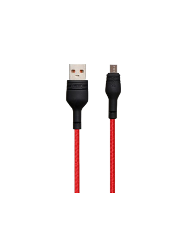 Кабель для зарядки и синхронизации XO NB55, Micro-USB/USB Type-A, 1м, Красный