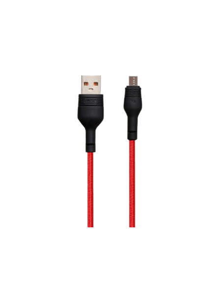 Кабель для зарядки и синхронизации XO NB55, Micro-USB/USB Type-A, 1м, Красный