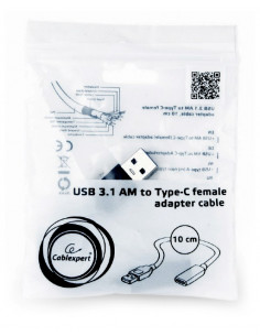 Cablu încărcare și sincronizare Cablexpert A-USB3-AMCF-01, USB Type-A/USB Type-C (F), 0,1m, Negru 2
