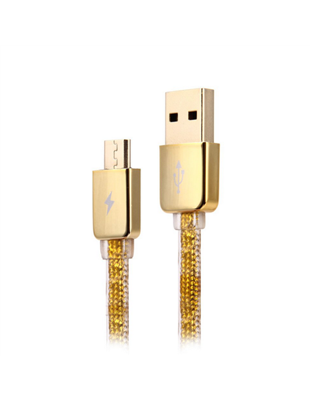 Cablu încărcare și sincronizare Remax RC-016m, USB Type-A/micro-USB, 1m, Auriu