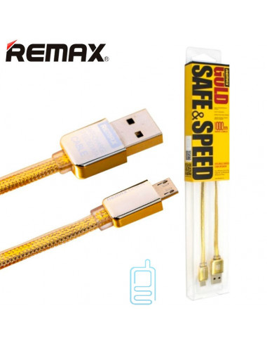 Cablu încărcare și sincronizare Remax RC-016m, USB Type-A/micro-USB, 1m, Auriu
