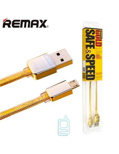 Cablu încărcare și sincronizare Remax RC-016m, USB Type-A/micro-USB, 1m, Auriu