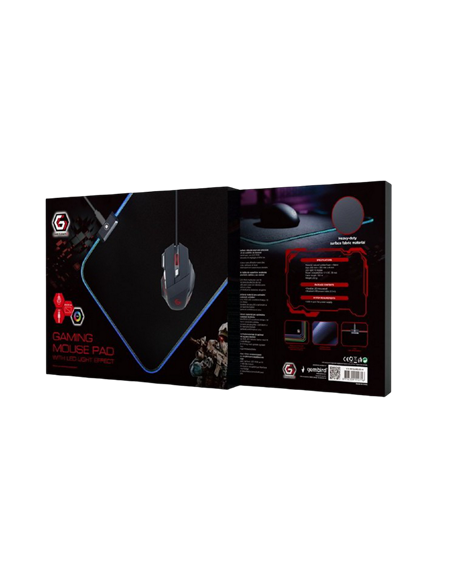 Игровой коврик для мыши Gembird MP-GAMELED, Medium, Чёрный Игровой коврик для мыши Gembird MP-GAMELED, Medium, Чёрный