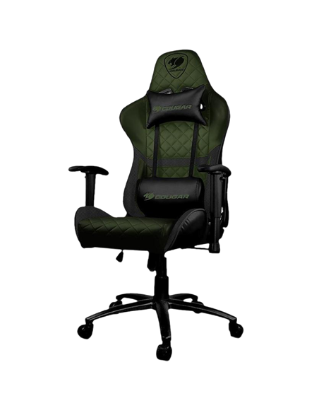 Scaun Gaming Cougar Armor One, PVC Piele, Negru/Verde