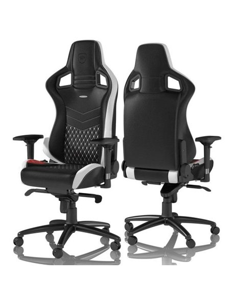 Scaun Gaming Noblechairs Epic, PU Piele, Negru/Roșu/Alb