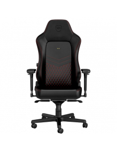 Игровое кресло Noblechairs Hero, Натуральная кожа, Черный | Красный
