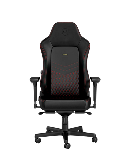 Игровое кресло Noblechairs Hero, Натуральная кожа, Черный | Красный