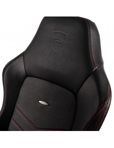Scaun Gaming Noblechairs Hero, Piele naturală, Negru | Roșu 2