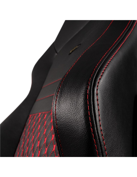 Игровое кресло Noblechairs Hero, Натуральная кожа, Черный | Красный