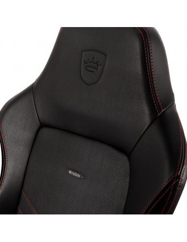 Scaun Gaming Noblechairs Hero, PU Piele, Negru/Rosu