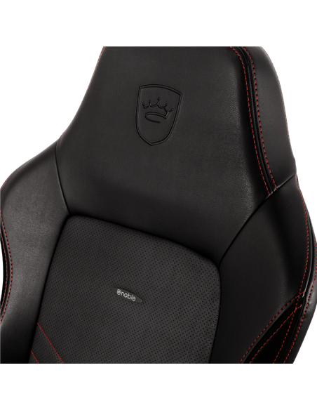 Scaun Gaming Noblechairs Hero, PU Piele, Negru/Rosu