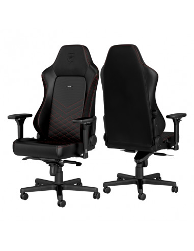 Scaun Gaming Noblechairs Hero, PU Piele, Negru/Rosu