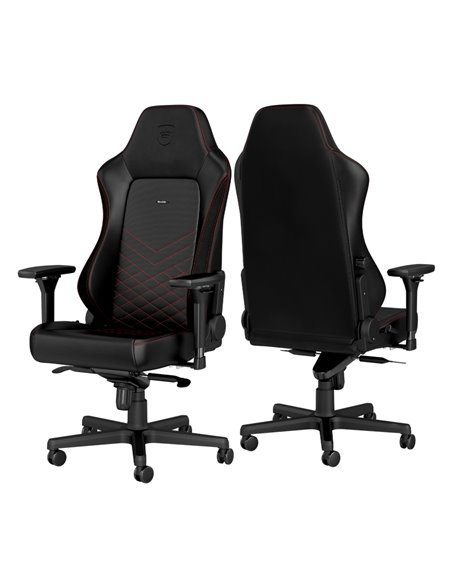 Scaun Gaming Noblechairs Hero, PU Piele, Negru/Rosu