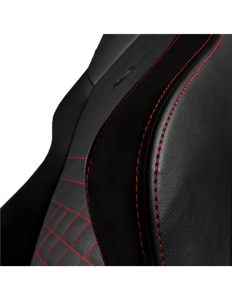 Scaun Gaming Noblechairs Hero, PU Piele, Negru/Rosu