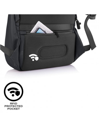 Rucsac pentru Laptop Bobby Soft, 15.6", Textil, Negru