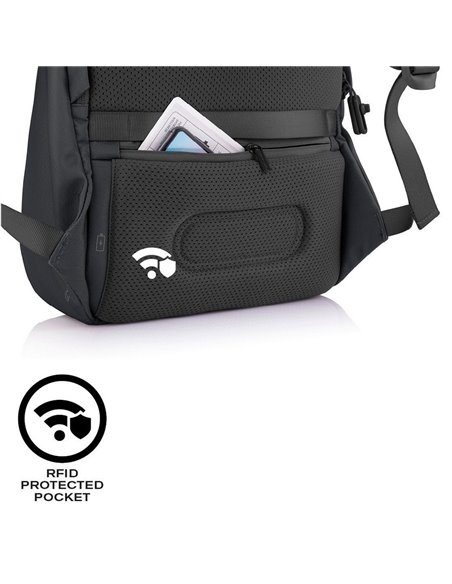 Rucsac pentru Laptop Bobby Soft, 15.6", Textil, Negru