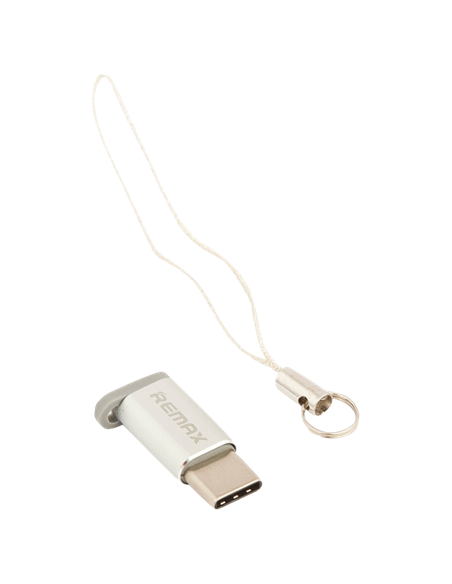 Adaptor USB Remax RA-USB1, micro-USB (F)/USB Type-C, Argintiu