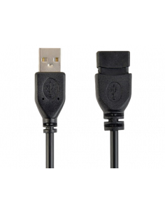 Cablu de comunicație Cablexpert CCP-USB2-AMAF-0.15M, USB Type-A (M)/USB Type-A (F), 0,15m, Negru