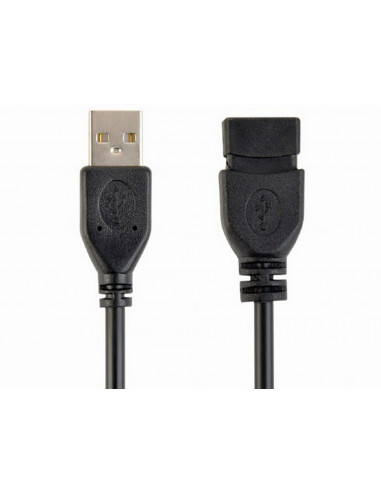 Cablu de comunicație Cablexpert CCP-USB2-AMAF-0.15M, USB Type-A (M)/USB Type-A (F), 0,15m, Negru